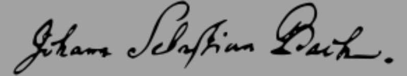 امضاء منتسب به یوهان سباستین باخ