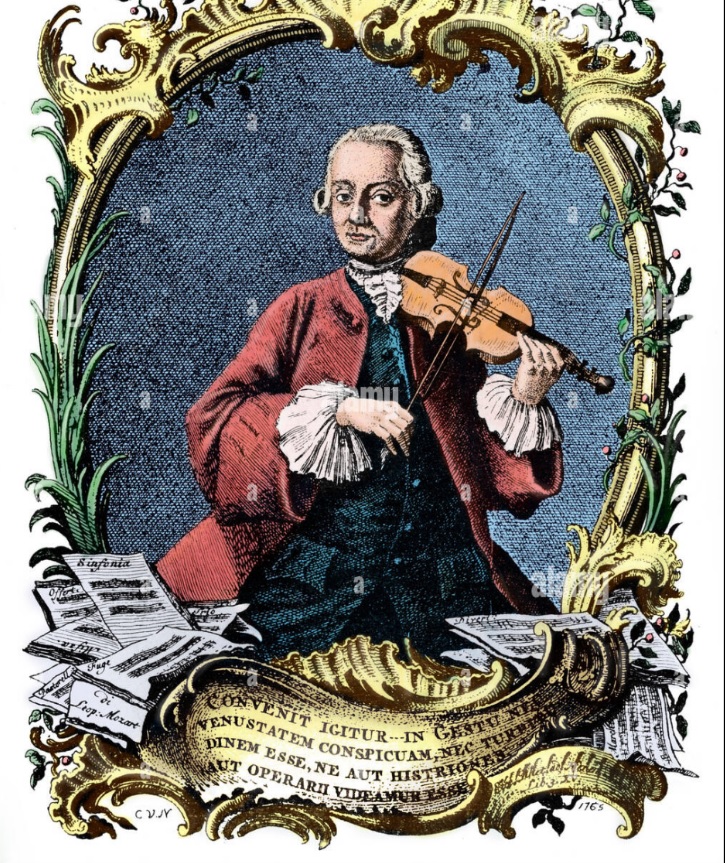 لئوپولد موتسارت به همراه ویولن