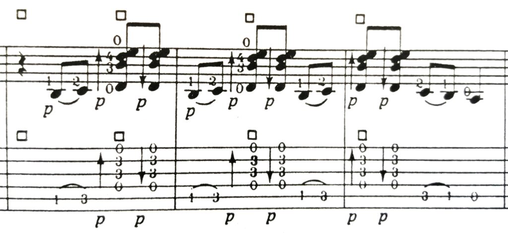 مثالی از تکنیک آلزاپوا در موسیقی فلامنکو